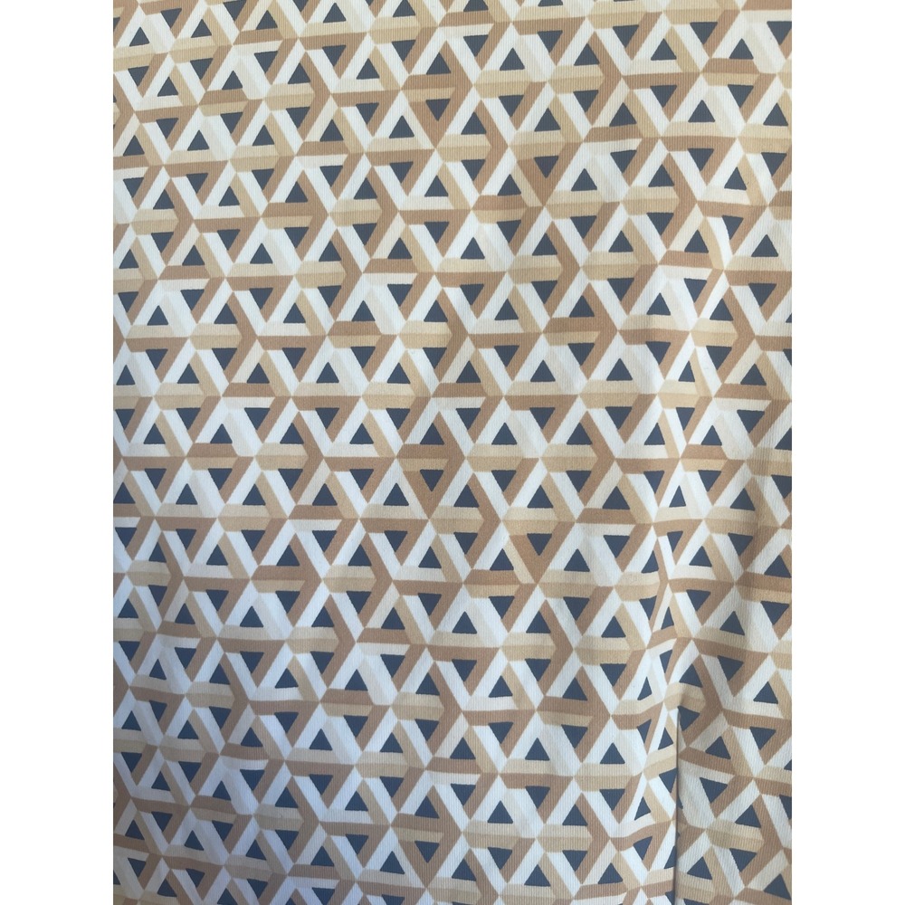 J.McLaughlin Catalina Cloth Dress Womens S‎ Tan Geometric Faux Wrap - Picture 8 of 8